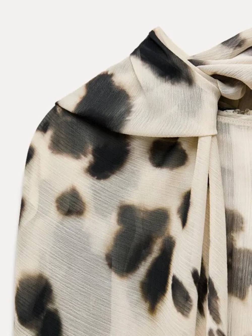 Women’s Cream & Black Printed Midi Skirt - Picture 9 of 9
